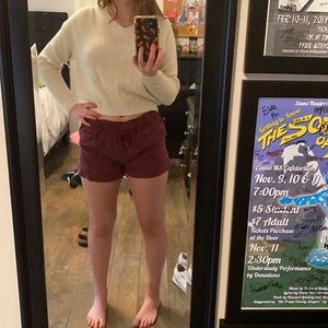 Cropped white sweater